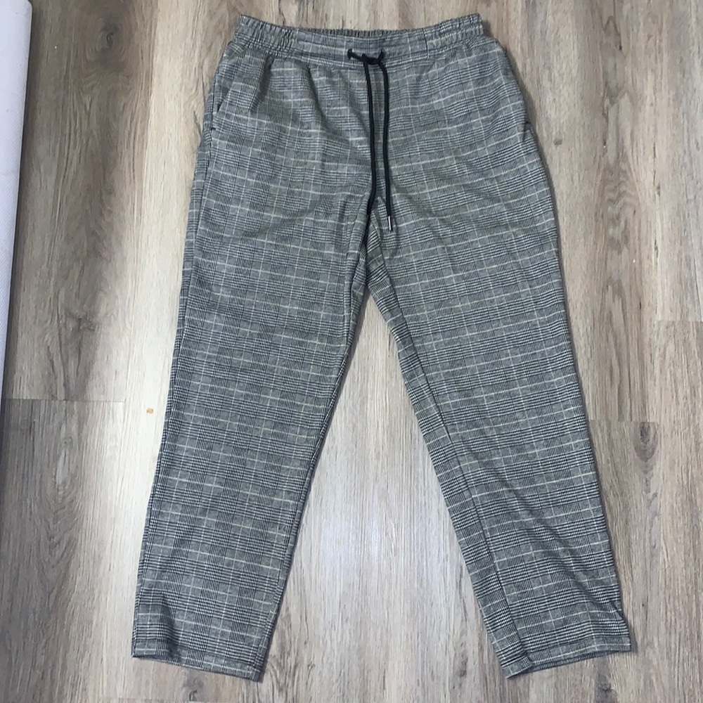 High waisted drawstring pants size small.